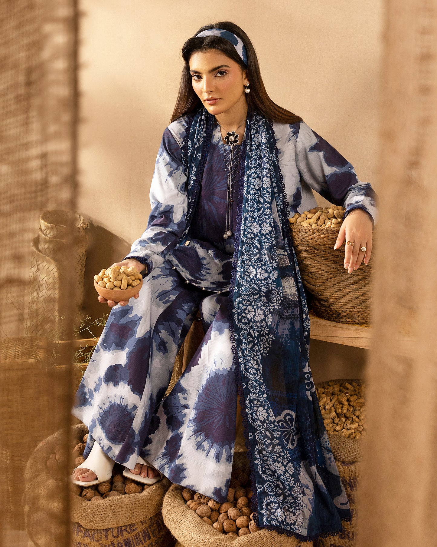 Staple Dora Digital Printed Collection With Diamond Printed Dupatta