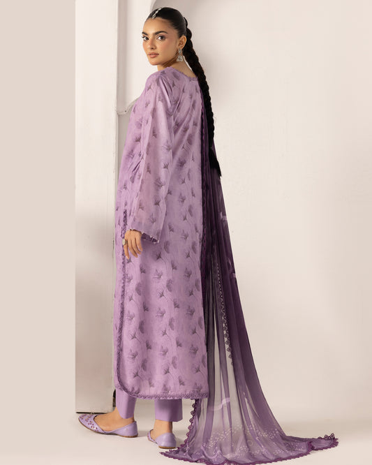 Digital Printed Karandi Shirt With Digital Printed Crinkle Dupatta & Karandi Dyed Trouser