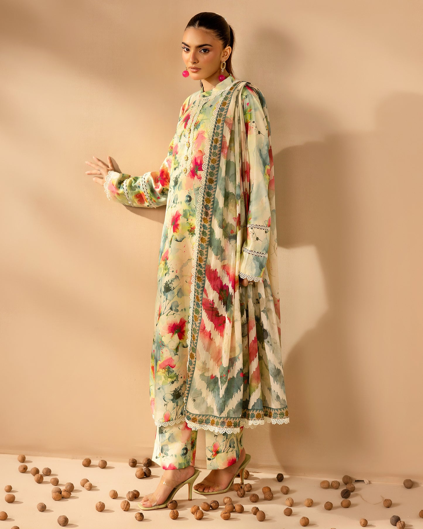 Staple Dora Digital Printed Collection With Diamond Printed Dupatta