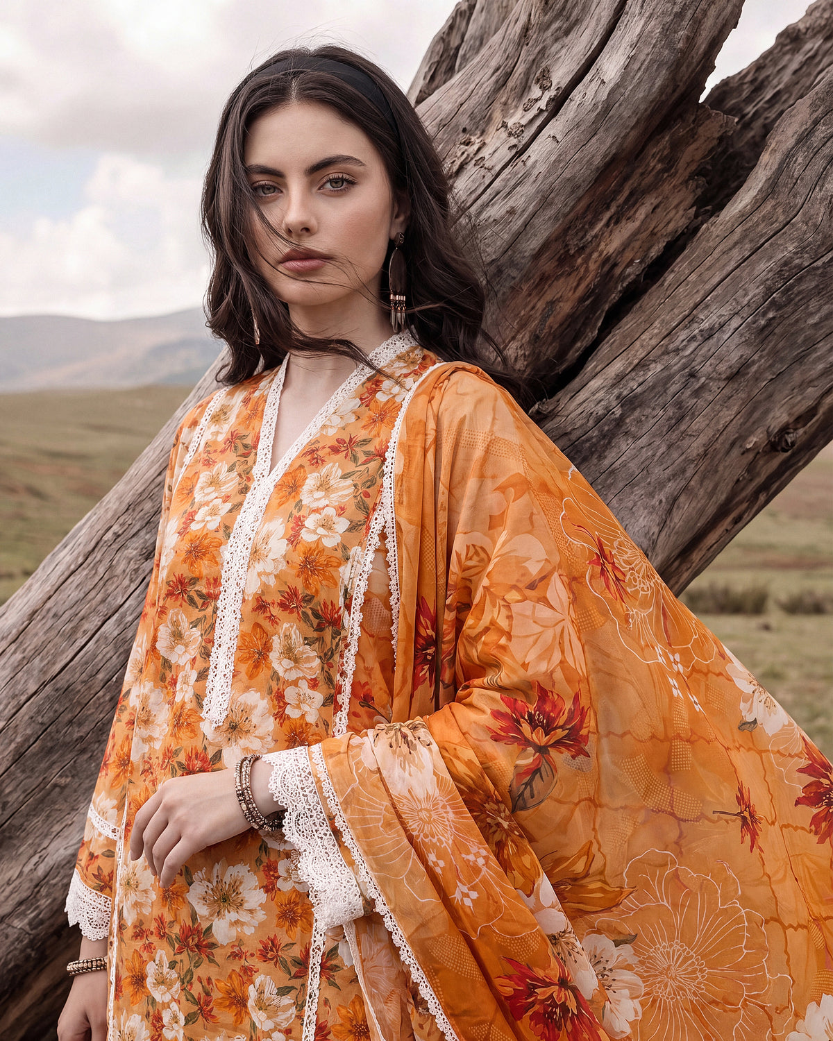 Sunset Blossom – 3-Piece Unstitched