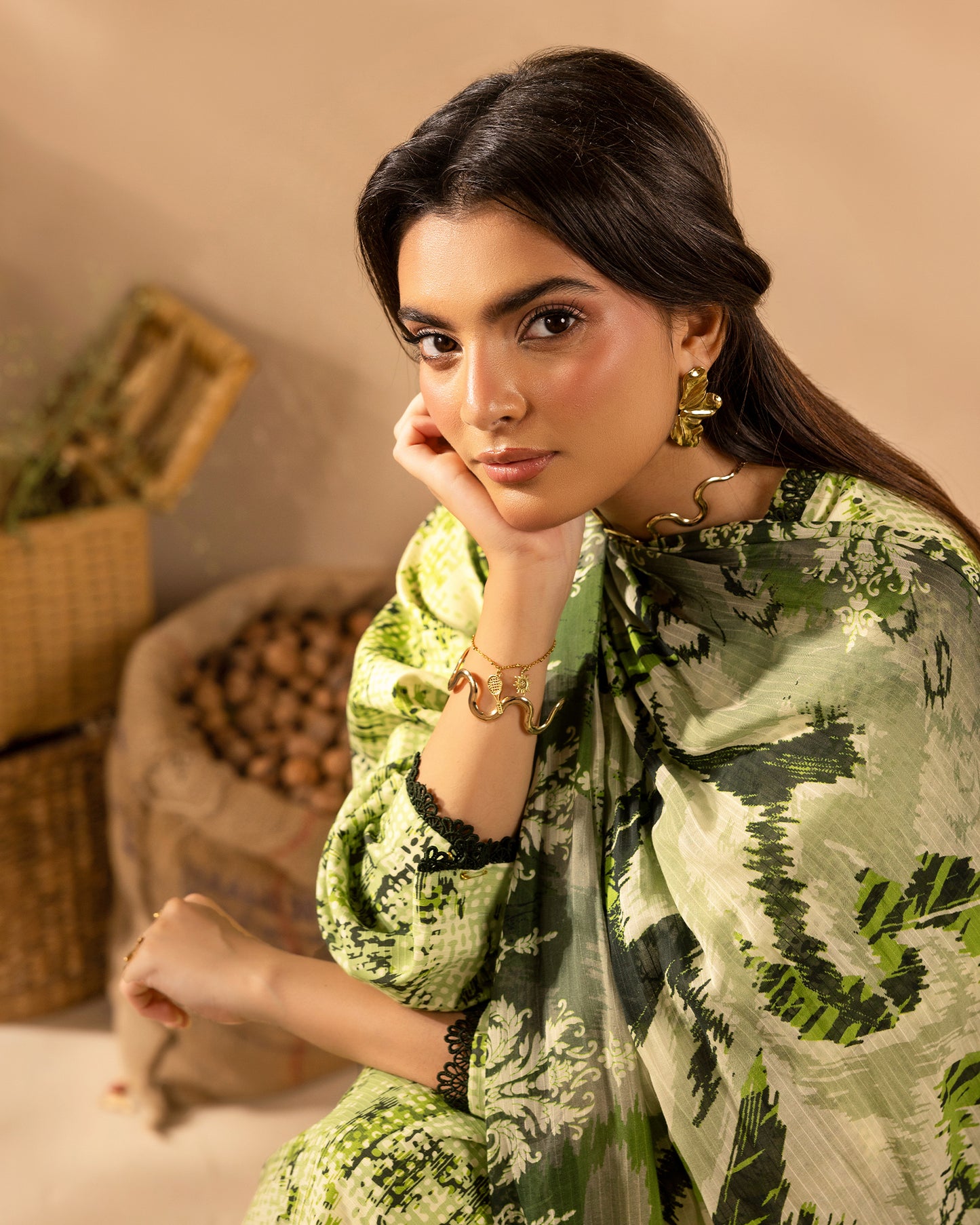Staple Dora Digital Printed Collection With Diamond Printed Dupatta