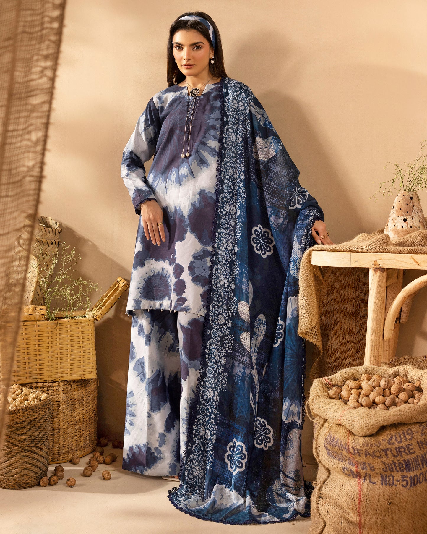 Staple Dora Digital Printed Collection With Diamond Printed Dupatta