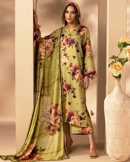 Unstitched Viscose Digital Printed Collection With Diamond Digital Printed Dupatta