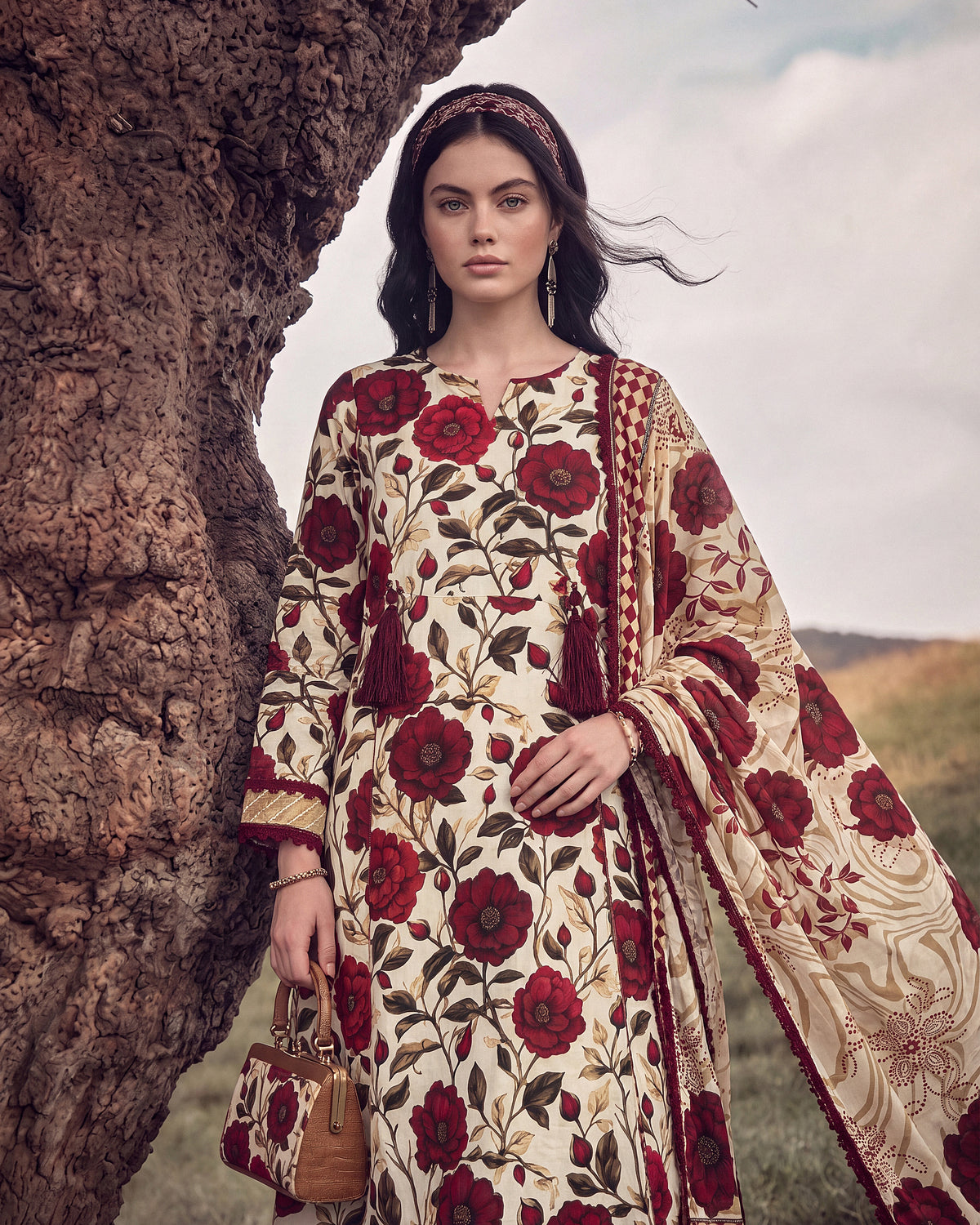 Vintage Rosewood – 3-Piece Unstitched