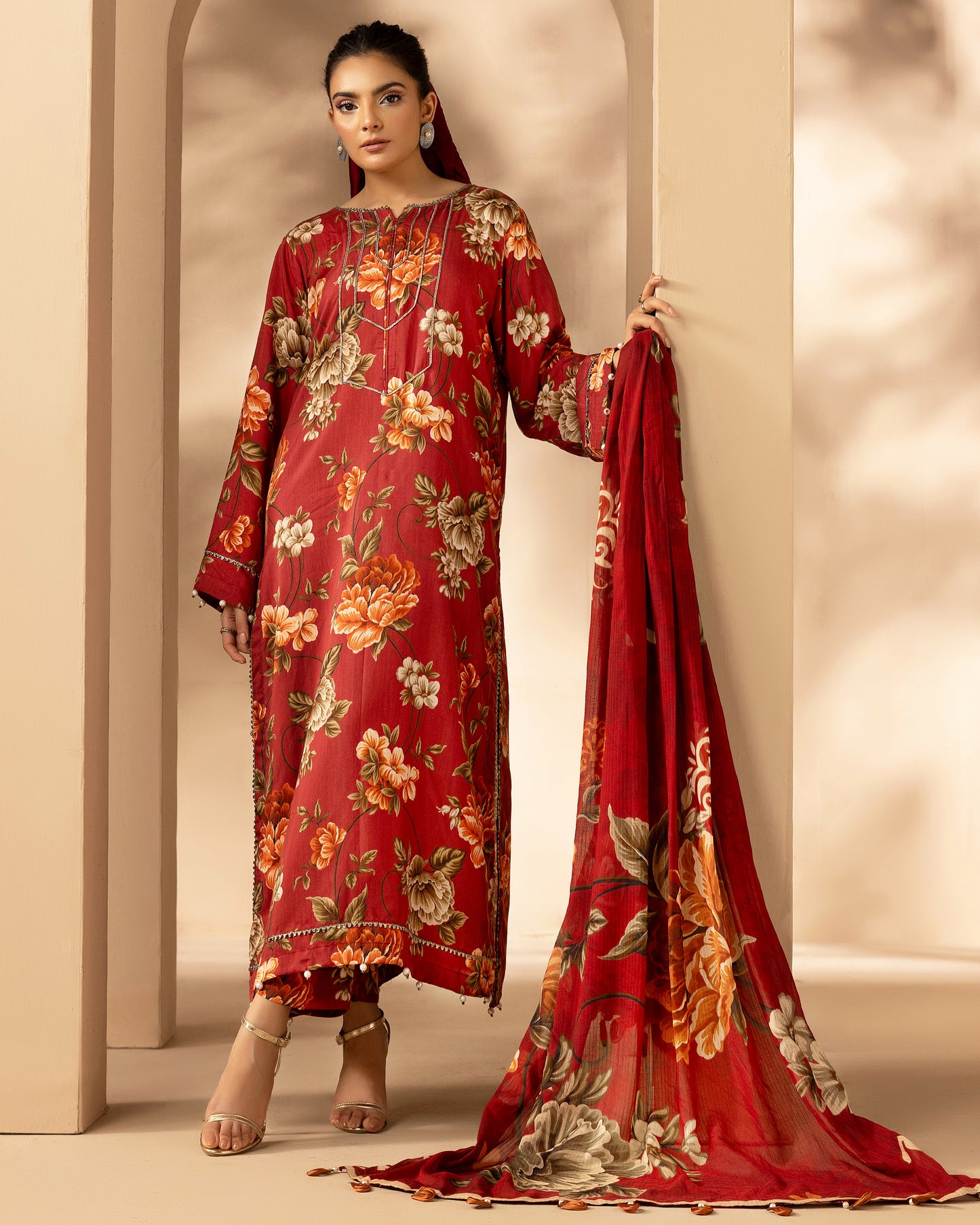 Unstitched Viscose Digital Printed Collection With Diamond Digital Printed Dupatta