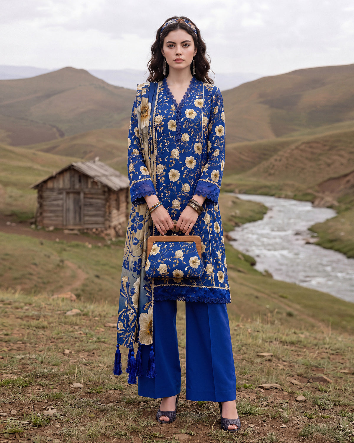 Royal Sapphire – 3-Piece Unstitched