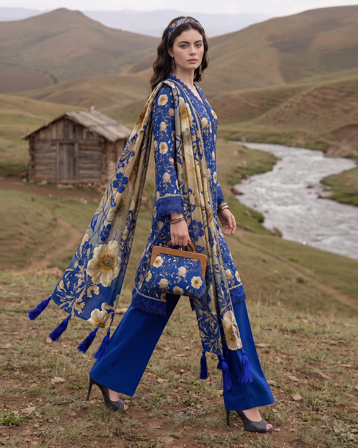 Royal Sapphire – 3-Piece Unstitched