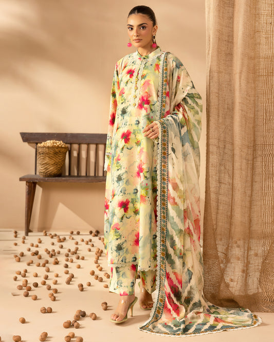 Staple Dora Digital Printed Collection With Diamond Printed Dupatta