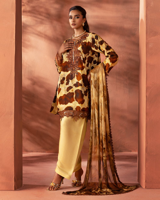 Sepia Horizon – 3-Piece Unstitched