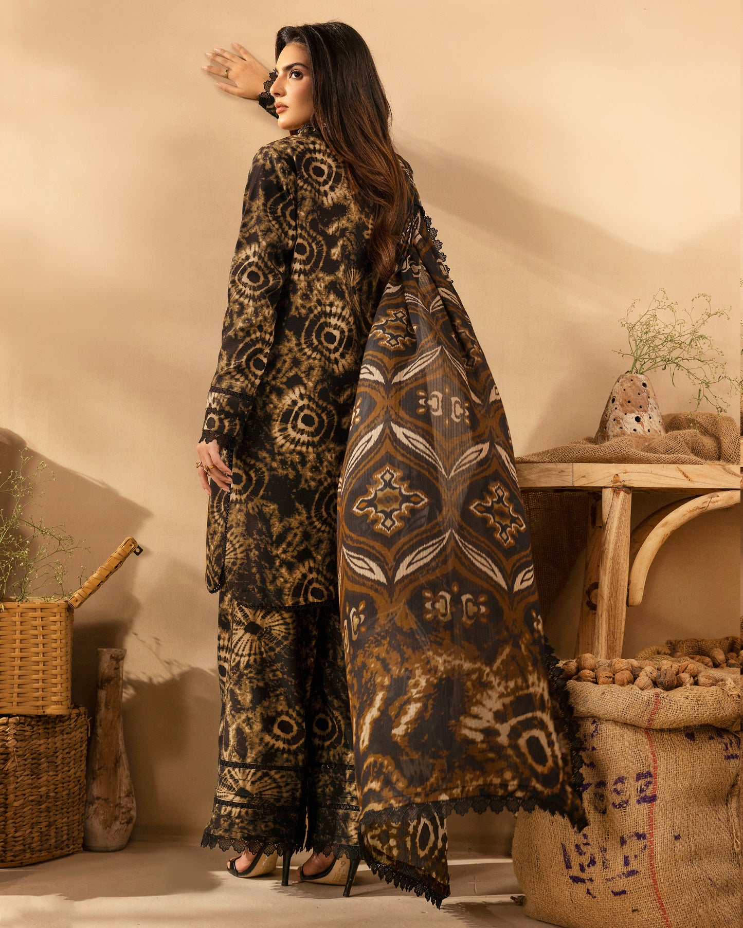Staple Dora Digital Printed Collection With Diamond Printed Dupatta