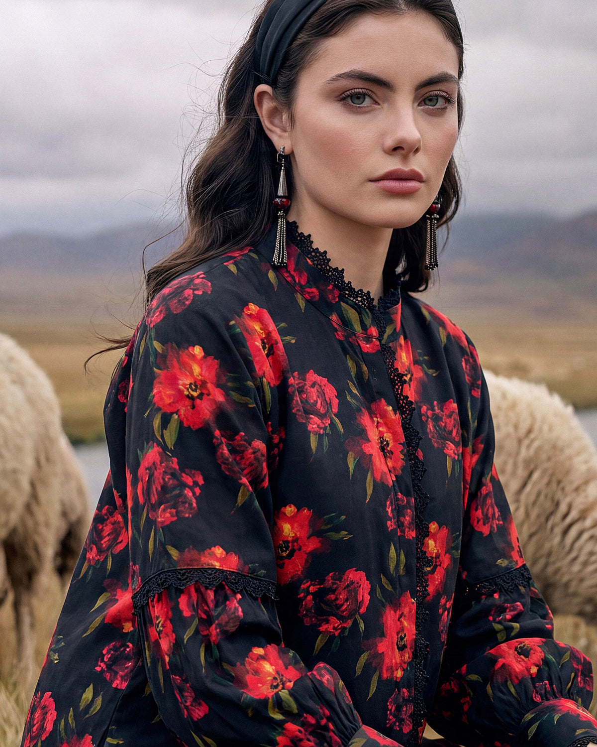 Obsidian Rose – 3-Piece Unstitched