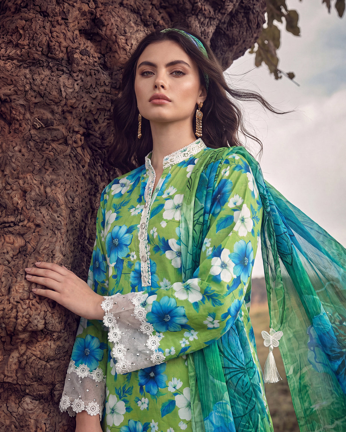 Oceanic Flora – 3-Piece Unstitched