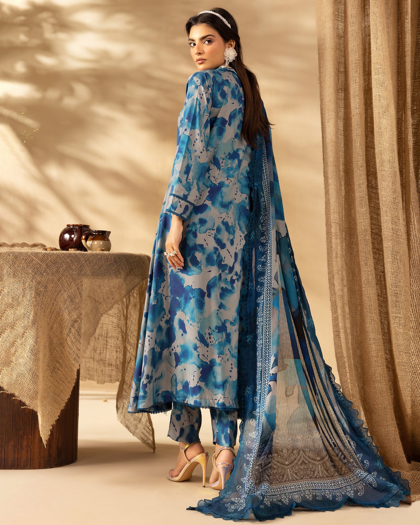 Staple Dora Digital Printed Collection With Diamond Printed Dupatta