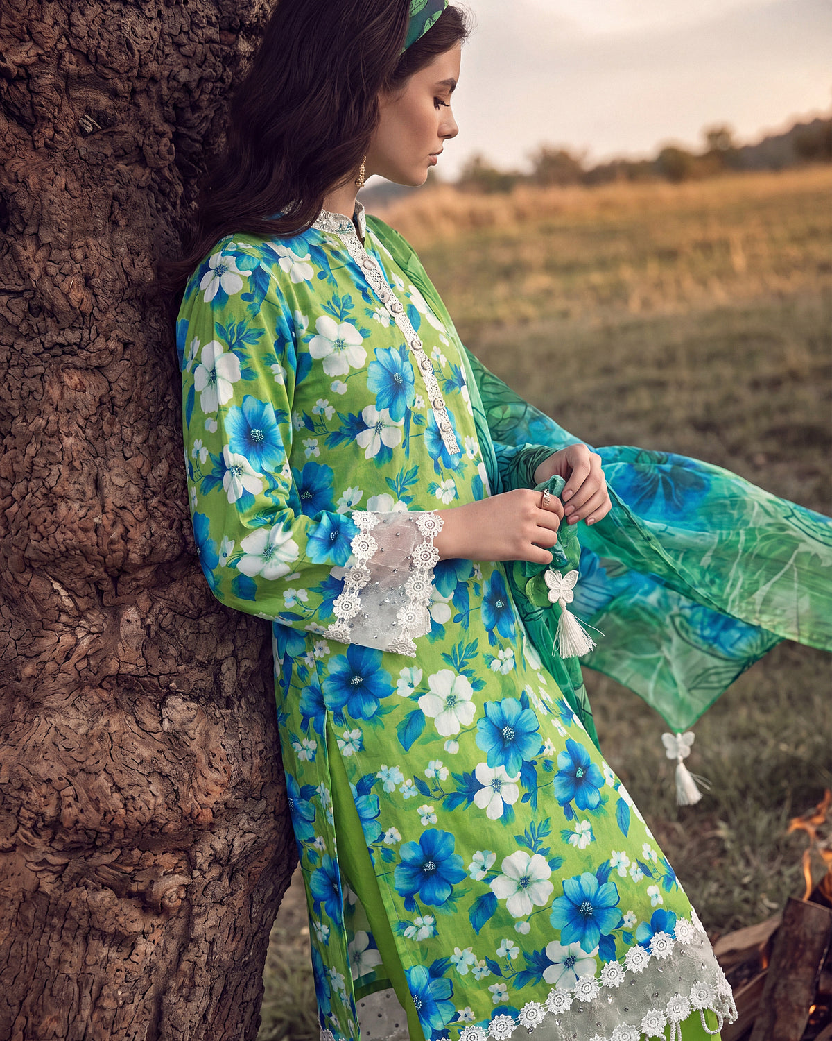 Oceanic Flora – 3-Piece Unstitched