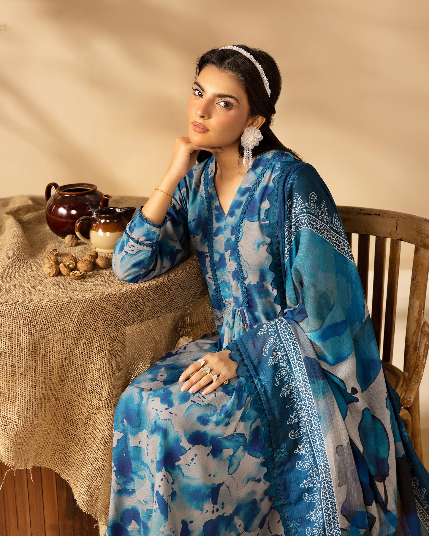 Staple Dora Digital Printed Collection With Diamond Printed Dupatta