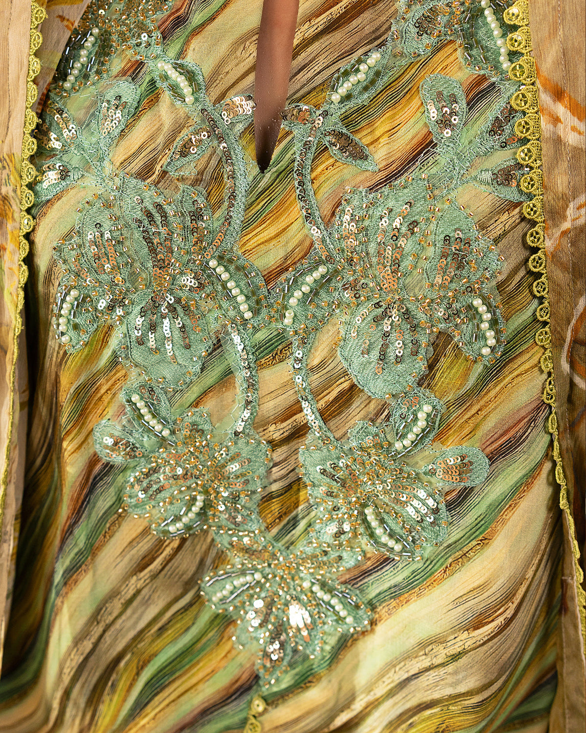 Pistachio Cascade – 3-Piece Unstitched
