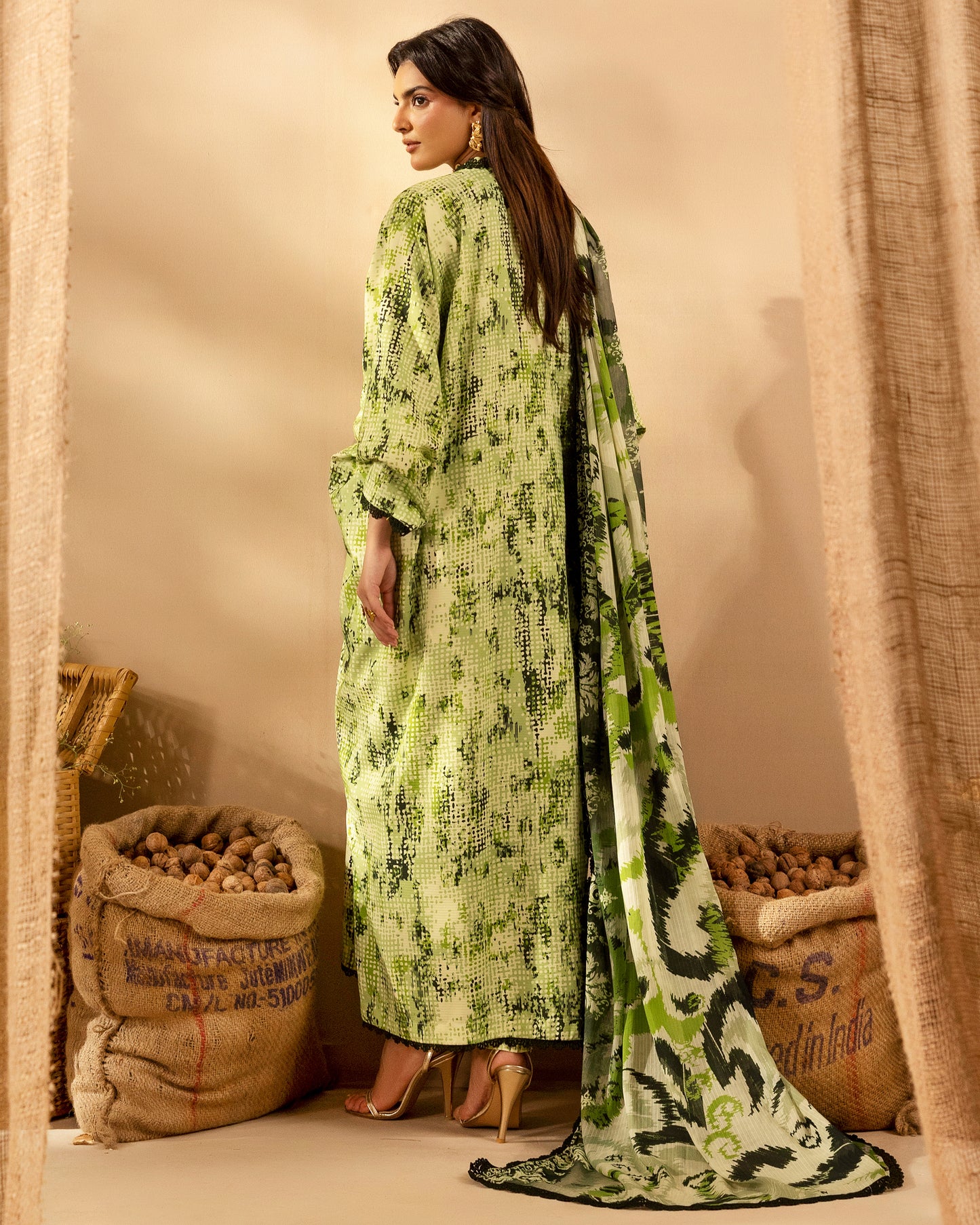 Staple Dora Digital Printed Collection With Diamond Printed Dupatta