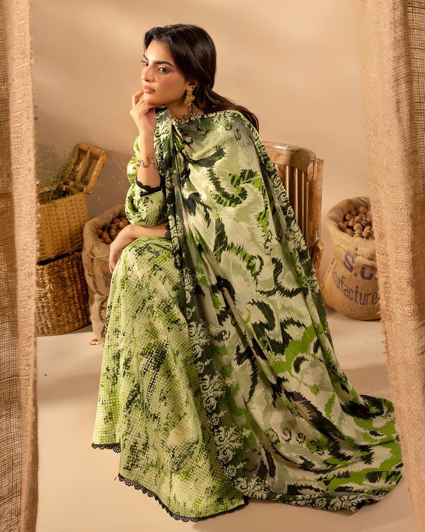 Staple Dora Digital Printed Collection With Diamond Printed Dupatta