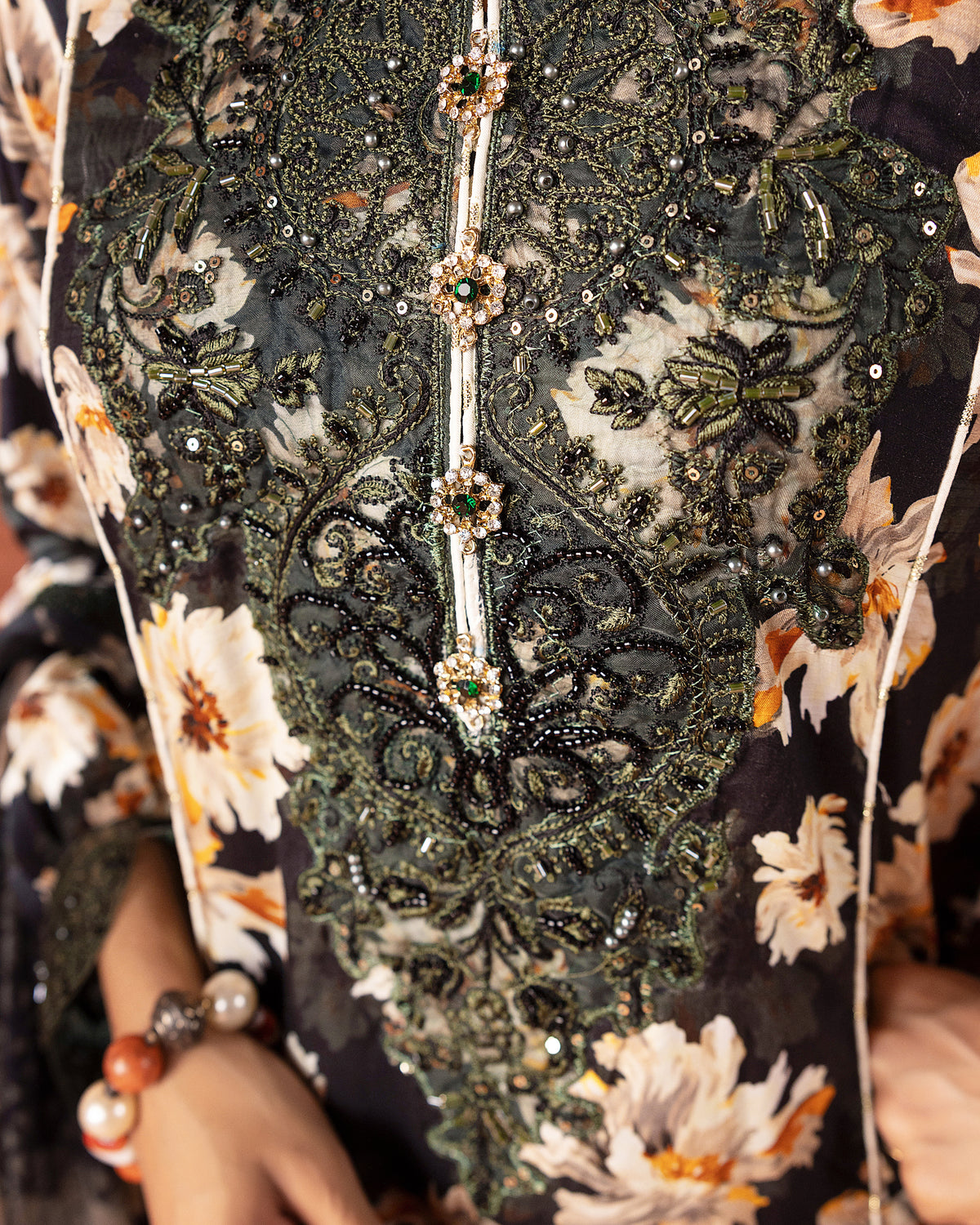 Noir Flora – 3-Piece Unstitched