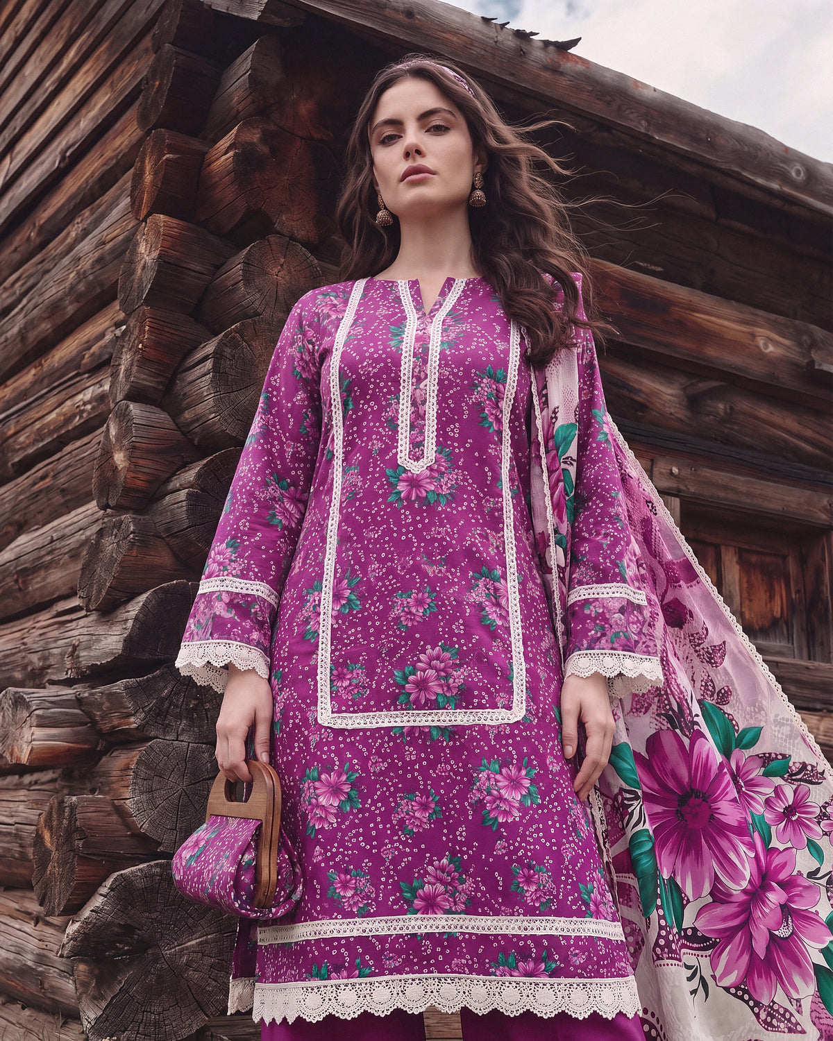 Orchid Bloom – 3-Piece Unstitched