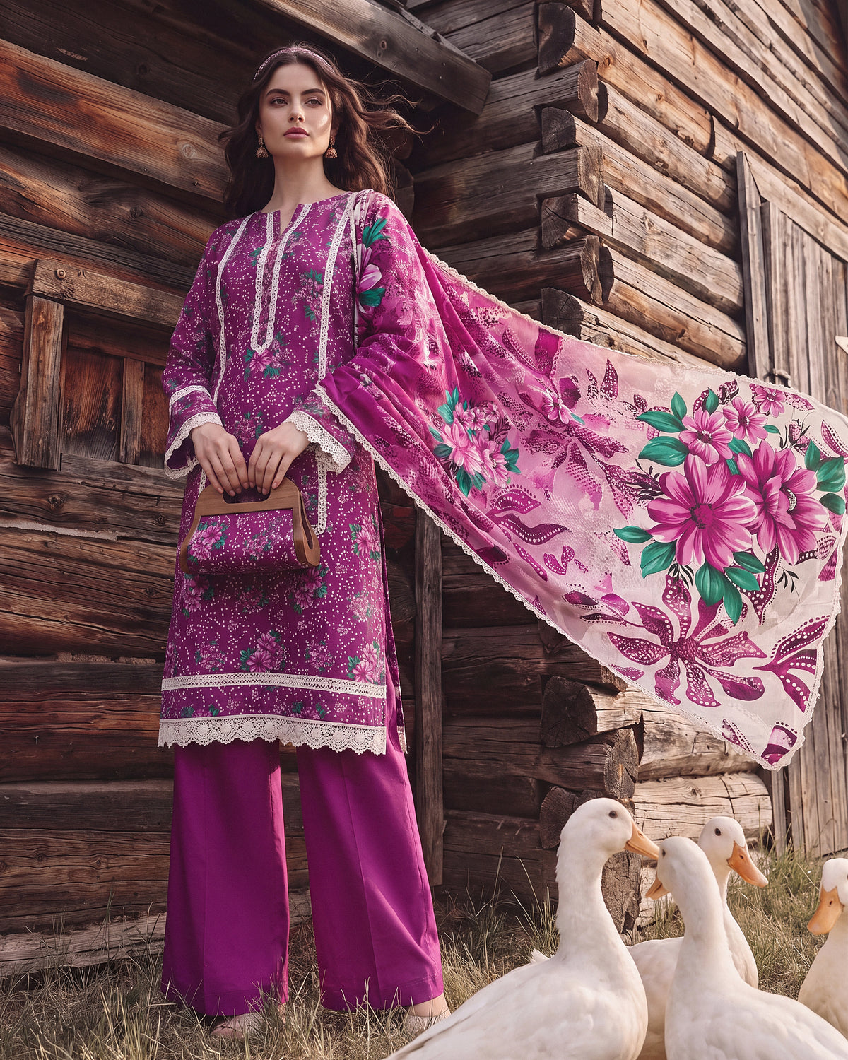 Orchid Bloom – 3-Piece Unstitched