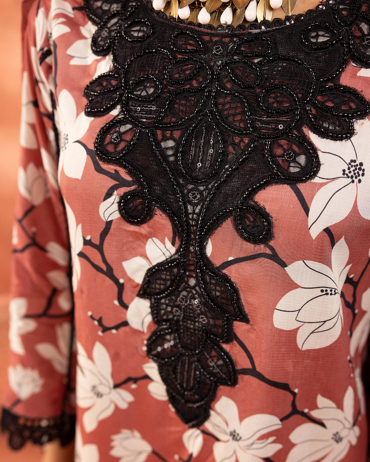 Dusty Rose Bloom – 3-Piece Unstitched