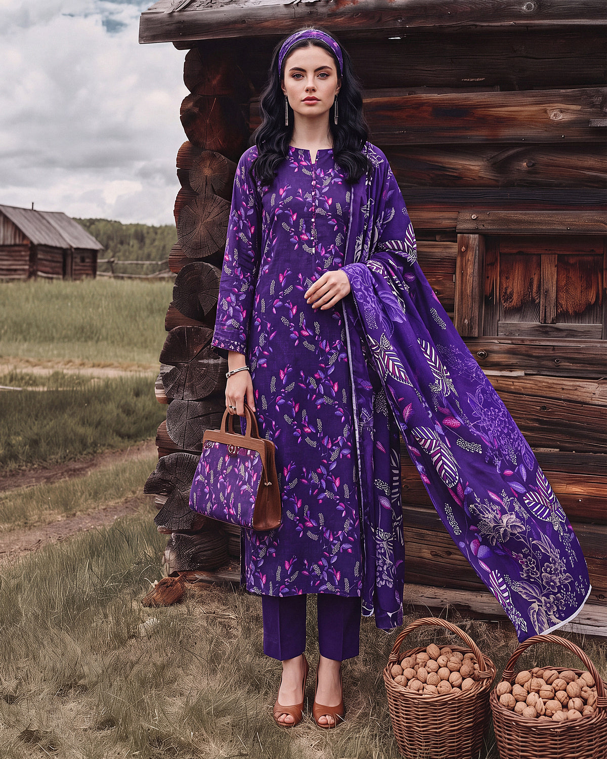Violet Whisper – 3-Piece Unstitched